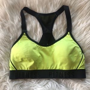 OYSHO Sports Bra Black/Neon Worn Once S-Fits XS